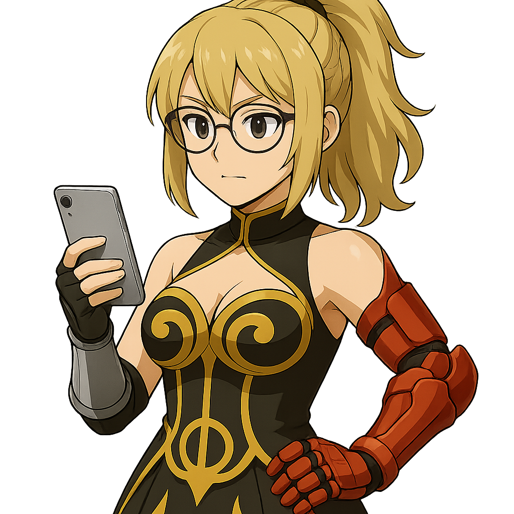 Shinobi Character with iPhone